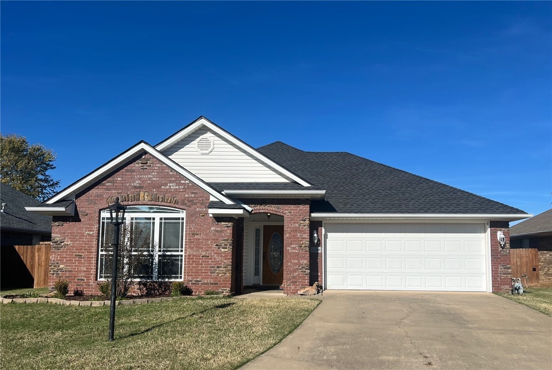 Fantastic opportunity for first-time homebuyers or investors in Pin Oak Estates Subdivision, located 3 blocks from Alma Intermediate School and under 2.5 miles to Alma High School. Charming and meticulously maintained, one-owner residence is ready for a new family to call HOME. The oversized eat-in kitchen is filled with natural light and provides ideal setting for family and friends to gather. Primary bedroom features an ensuite bath complete with separate sinks, walk-in shower and oversized spa tub. Covered back patio welcomes you to spacious back yard perfect for outdoor entertaining and plenty of room for kids to play and pets to roam freely. Split floorplan features living room fireplace, custom bookcase, bonus garage storage and NEW ROOF in 2022. Refrigerator and storage shed to convey with property.