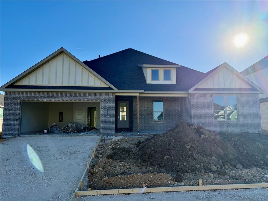 Bariloche offers the perfect balance of quiet suburban living and convenience. Located just off Highway 412, residents enjoy quick access to I-49, and nearby sports and entertainment venues. Welcome to the Holly plan this 4-bedroom, 2.5-bathroom home offers 2,178 heated square feet of living space on a 0.16-acre lot. The open-concept layout features a spacious living area, dining space, and a well-appointed kitchen with ample cabinetry and counter space. The primary suite includes a walk-in closet and private bath, while three additional bedrooms provide flexibility for family, guests, or office use. Additional highlights include an attached 2-car garage and covered back patio.