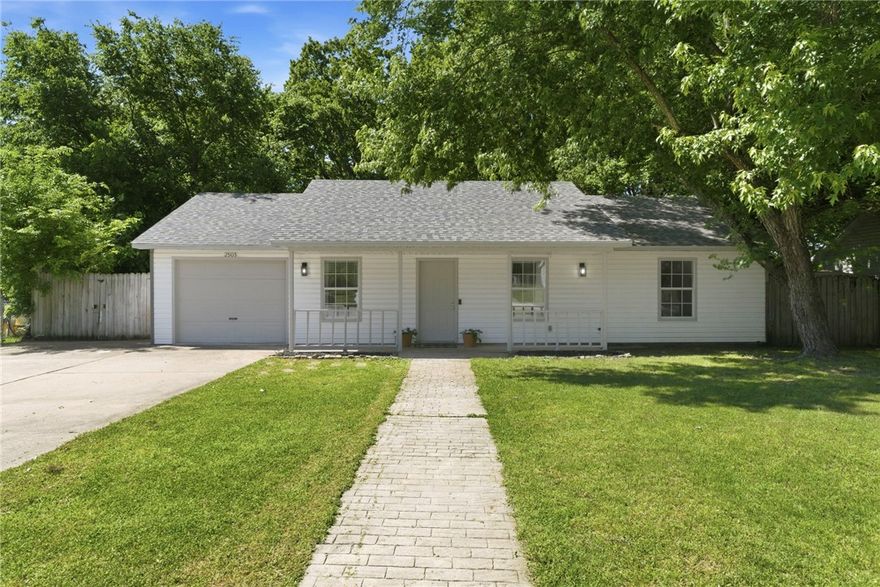 Tucked right in the middle of everything, this 3 bed, 2 bath home offers convenience, charm, and space—inside and out. Just a short walk to City Park and paved bike trails, and only minutes from restaurants, shopping, downtown Johnson, Joyce Blvd, and I-49 access, the location truly doesn’t get better than this.
Inside, you’ll find fresh updates including new LVP flooring throughout, updated light fixtures and hardware, newer countertop/backsplash and freshly painted walls/cabinets, giving the home a clean, modern feel. The sunroom adds a bright, flexible space perfect for relaxing, working, or entertaining, while generous storage throughout keeps everything organized.
Out back is where this home really shines—featuring a large yard with mature trees, a spacious shed, generously sized covered patio, chicken coop, and fenced garden beds ready for your next hobby or homestead dreams.
If you’ve been looking for something affordable, updated, and close to it all—this is it.