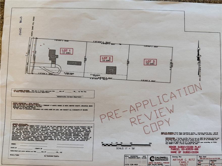 Level building lot; 1.04± acres. Buyer responsible for verifying utilities and suitability for intended use. Adjacent residence on 1.21± acres is listed separately and not included. This listing is for Lot 2, 1.04 acres +/-  (see survey in attachments) .. There is a metal structure on the property that seller will remove if desired by buyer.