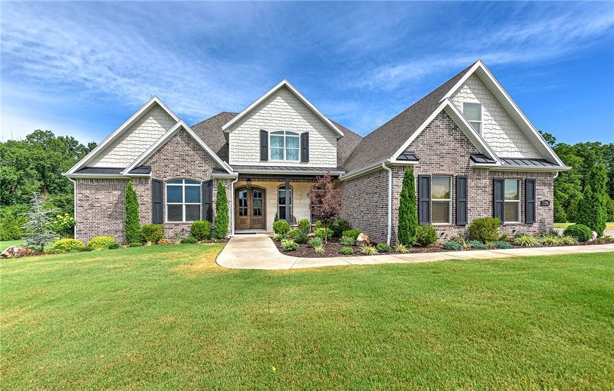 Looking for your dream home? Look no further than this stunning 5 Bedroom, 4.5 Bath plus bonus room oasis located on a spacious 2-acre treed lot. Built in 2020 this home boasts the latest in modern design and luxury finishes . As you step inside you will be greeted by wood floors that flow throughout the main level. The heart of the home is the beautifully appointed kitchen with quartz countertops, walk in pantry, beverage center, pot filler, farmhouse sink and upgraded Monogram series appliances, perfect for entertaining and preparing delicious meals. Two gas log fireplaces create a cozy ambiance in both Living room and Family room, Wood burning fireplace on outdoor patio, making this the perfect place to relax. When its time to unwind step outside to your own private hot tub, surrounded by fully landscaped grounds that offer a serene retreat from the hustle and bustle of life. Raised garden bed area Don't miss the opportunity to own this exquisite home. Showings to start Sunday June 30th.