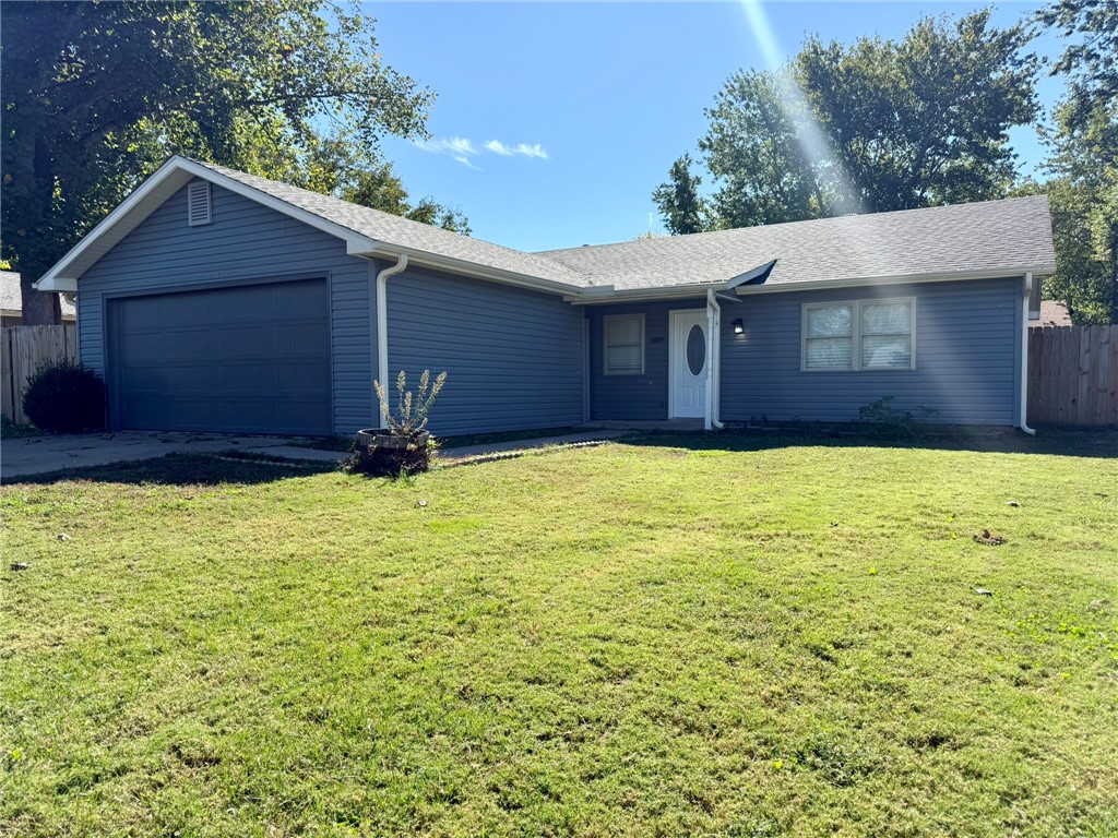 Newly remodeled home In Bentonville. Just minutes from Walmart Headquarters, trails, I-49, Crystal Bridges, and everything Bentonville. Wood style vinyl plank flooring through out. New cabinets in kitchen and bathrooms. Granite counters, new appliances. Large fenced back yard.