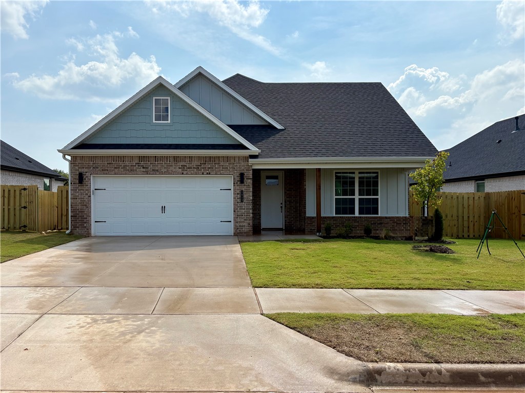 Welcome to Pea Ridge a Fast-Growing Community!Discover the perfect blend of comfort and convenience in the Yorktown subdivision, where you'll find scenic beauty, top-rated schools, and nearby parks. This Stork Plan home offers 4 spacious bedrooms, 2.5 bathrooms, and thoughtfully designed living spaces that feel bright and inviting.Step inside to luxury vinyl plank flooring and an open-concept design where the kitchen, living, and dining areas flow effortlessly together. The kitchen is a chef's dream, featuring ample storage and a walk-in shelved pantry. Outdoors, enjoy covered front and back patio--perfect for relaxation and entertaining. For a limited time rates starting at 4.99% OR $7,500 from builder & up to $4K from preferred lender. For access to see all the homes stop by the model home at 1602 Christman St. Open Monday, Tuesday,Thursday, and Friday from 10-4 and Sunday 1-4.