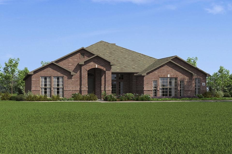 This plan features a 4-bedroom, 3-bathroom with over
2,500 square feet of living space, a formal dining room,
and a spacious family area for plenty of room to play and
dine. The primary suite includes two bathroom vanities,
walk-in closets, and a separate tub and shower. Also,
enjoy the open layout living area and a large single-level
island in the kitchen.
Taxes subject to change based on new construction.
