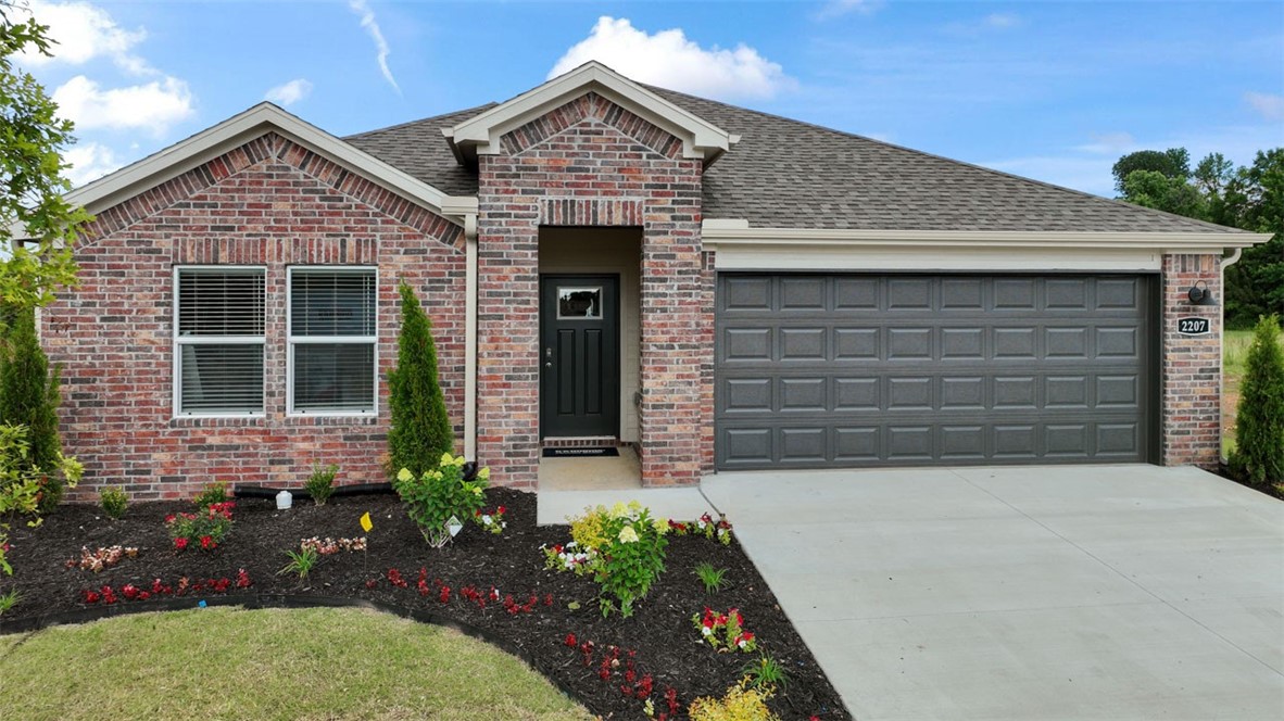 This CALI floorplan spans across 4 bedrooms and 2 bathrooms. This impressive subdivision, Goose Creek Village, is where quality and affordability meet, in the heart of Farmington. Passing through the foyer, you'll find yourself in the grand combination dining room, kitchen, and living room. This home features a beautiful island, gorgeous quartz kitchen countertops, stainless steel appliances, and a walk-in pantry. Private primary bedroom includes ensuite with quartz countertops, double sinks, oversized-shower and walk-in closet. Living room has a cozy electric fireplace with heater. Luxury Vinyl Plank flooring throughout! Fans in all bedrooms as well as the living room! This home exterior will have 4 sides brick. Covered patio and a landscape package included. Garage door opener! Tankless gas hot water heater! Goose creek.. call it home!!