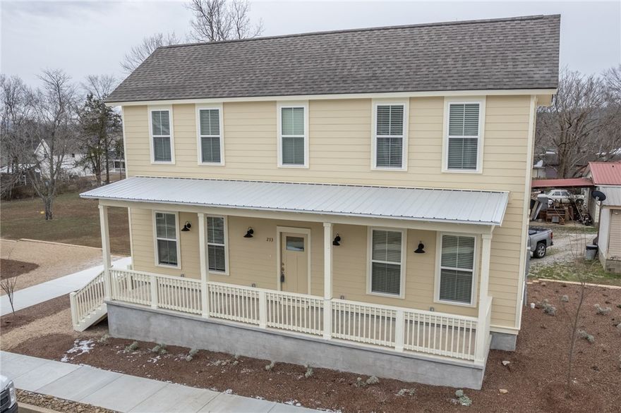 Make this charming home with a large covered front porch yours today. Both bedrooms are upstairs with each having their own bath. Primary suite shower has tile surround. Luxury vinyl plank throughout except for carpeted stairs. Green spaces, sidewalks and tree-lined streets for walking and to allow neighborhood connections. Owner occupancy is required in this subdivision, however HOA will allow parents to purchase homes for their kids, or investors doing longer term (12 mo or more) rentals.