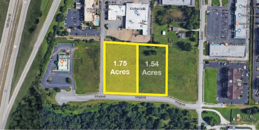 Opportunity to purchase corner commercial lot in high traffic area.  Development potential.  Great location for restaurant, hotel, childcare, etc.  Centrally located in Northwest Arkansas.  Visibility from I-49 with daily traffic count of 80,000.  Zoned C-2.  All utilities on site.  I-49 Signage Available. Can also purchase adjoining 1.54 acre lot for larger project. See ML# 1142818.