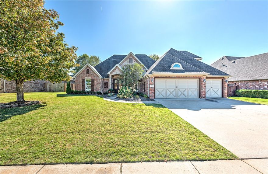 Discover refined living at 3711 Breakstone Drive in Fayetteville. This stunning home blends elegance and comfort with updated interior paint and flooring, a bright open-concept layout, and designer finishes throughout. The spacious living room centers around a beautiful fireplace and opens to a gourmet kitchen with granite counters, custom cabinetry, stainless appliances, and a large island—perfect for entertaining. All bedrooms are on the main level, including a luxurious primary suite with a spa-like bath featuring dual vanities, soaking tub, and walk-in shower. Upstairs, a versatile bonus room offers space for a media area or home office. Step outside to your private oasis with a heated pool, covered patio, and lush landscaping. The oversized three-car garage provides ample storage and convenience. Ideally located near top-rated schools, parks, and shopping—this home defines modern Fayetteville luxury