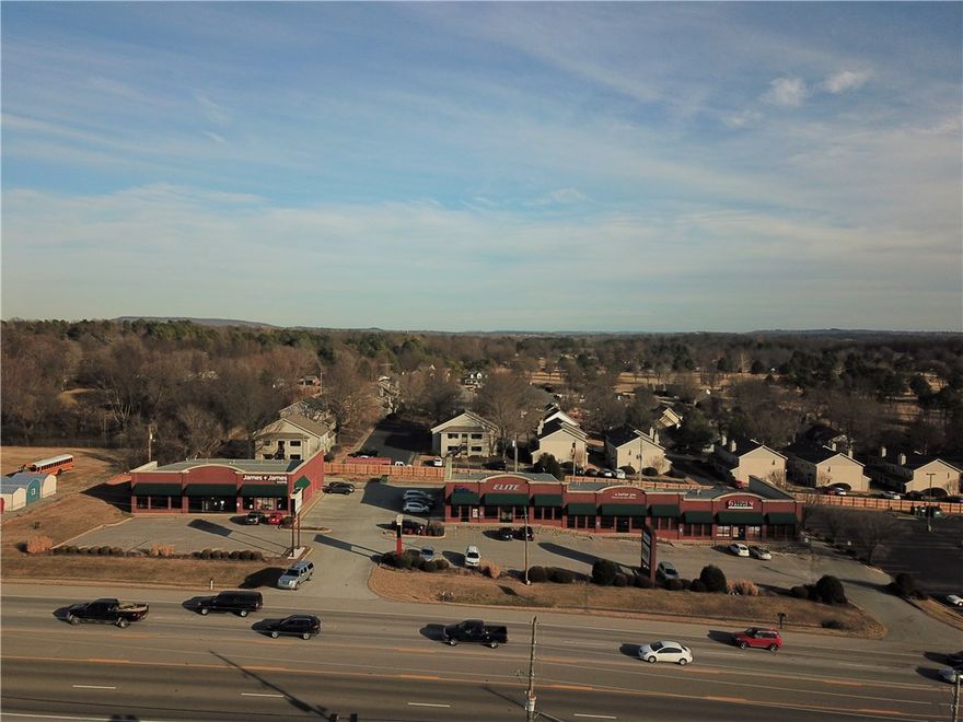 Two retail buildings, totaling over 16k SF on 1.68± acres, located on HWY 71B in Springdale. Highly visible with major 71B frontage. Diverse tenant mix with restaurant, medical clinic, and retail. Close proximity to Tyson HQ, NWA Mall, and Springdale Country Club.