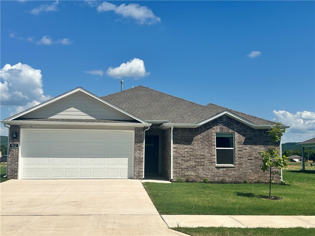 Beautiful Bellvue Plan in Wagon Wheel Phase 2, in Farmington, Arkansas! Each home in Wagon Wheel is meticulously crafted with attention to detail, creating a space that feels both luxurious and welcoming. From the moment you walk through the door, you'll be greeted by modern features and spacious a layout that caters to every lifestyle. Our homes boast premium finishes and thoughtful designs, ensuring that you'll be stepping inside your own personal oasis. These homes will be complete with LVP flooring throughout and wood shelving in all closets, pantry and utility room. The kitchen will have quartz kitchen counters, 36-inch cabinets, and stainless-steel appliances! Home will have a Garage Door Opener. Primary bath will have quartz countertops, double sinks, and an oversized walk-in shower. Each home comes with 4-sided brick with Hardie ® per plan. Taxes and Parcel TBD.