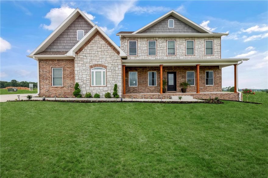 Beautiful Custom home on 10 acres in quiet rural setting. Custom cabinets throughout home with Quartz counter tops, Central Vac , Wood burning fireplace insert, large Master Suite featuring a large walk-in shower and remote control spa tub with color changing lights and Bluetooth speakers built-in. 3 bedroom's upstairs all of which have full bathrooms, 2 upstairs bonus areas. It's a must see book you're showing today! **House also listed on 5 acres see MLS#1246182**