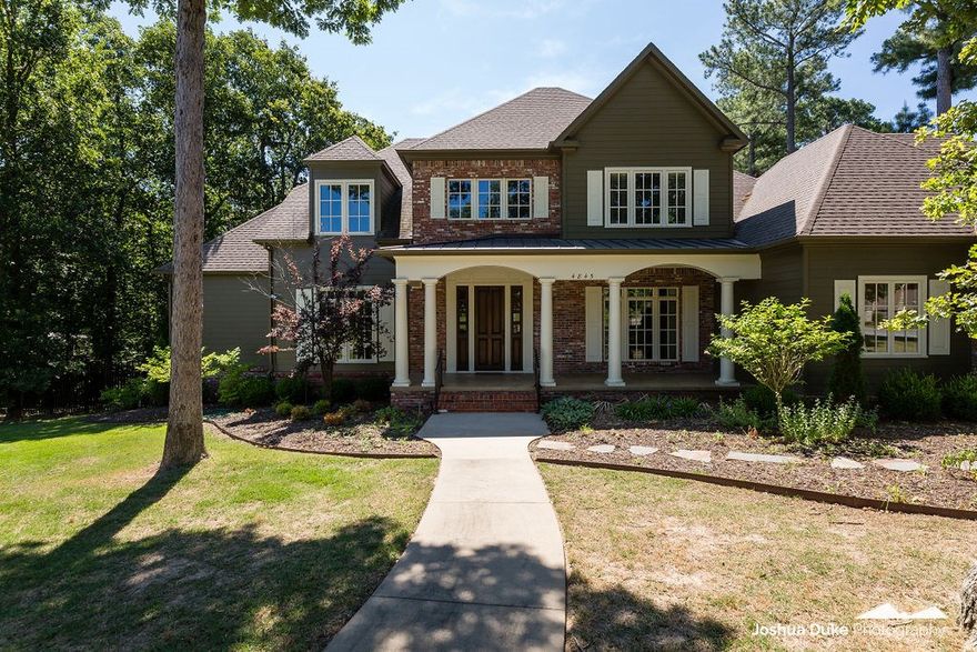 Unbelievable southern style home located in gated Clear Creek Subdivision with private security.  Fabulous floor plan with 4 bedrooms, 5 baths, bonus, office, formal living room, den, and gourmet kitchen! Amenities galore include hot tub, cabana with kitchenette, grill, under counter refrigerator, gas grill, stone fire pit, TV area, extensive landscaping, Zoysia grass, wrought iron fencing and multiple entertaining areas!  Private park like backyard oasis with mature landscaping located on 2 lots!  Quality construction and perfect location make this a very desirable estate property! Close to shopping, restaurants, schools, park and I-49.  Subdivision community amenities available with membership to Blessings Golf Club.