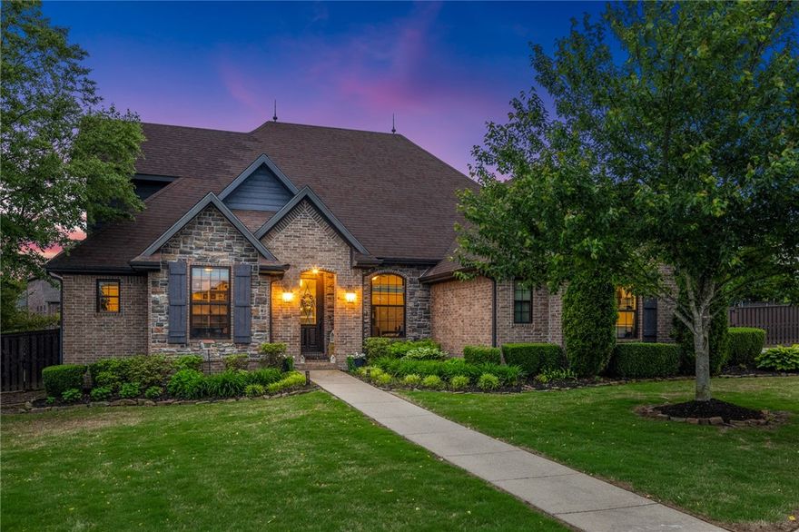 Beautiful Oak Tree Home on cul-de-sac w/gorgeous landscaping. Large .50 acre lot offers great outdoor space. Entry opens to his and her offices on left and right. Wood floors, new paint, and crown molding throughout the home. Living room has gas fireplace and large windows looking out to backyard and is open to the eat-in kitchen. Kitchen features an island, gas range, double oven, and large eat-in area. Coffee/Bar area off kitchen. 2 guest bedrooms with jack and jill on main level. Laundry room has extra storage and sink. Spacious Primary suite has attached bath with shower and whirlpool tub, double vanity, and WIC. Upstairs is a large bonus room with window seat and lots of space for media/game area. An additional room off bonus can fit a variety of needs. Large 4th bedroom with WIC on second level and a full guest bath as well. 3 Car garage provides great space. Outside enjoy a beautiful and private area, with large patio and fully fenced half acre lot. Easy access to the club house with pool, tennis, and more!