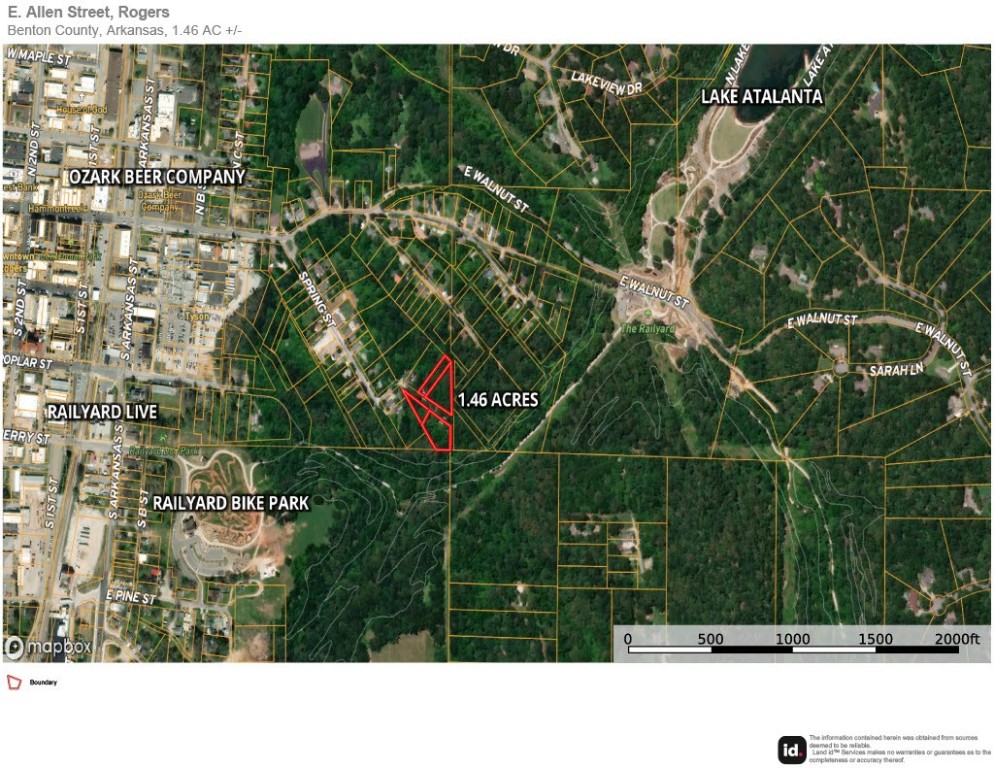 Development opportunity near downtown Rogers and several bike trails! +/- 1.47 acres total in lots 2 and 4-10 at the end of East Allen Street. These lots are currently zoned T4.1 and situated between the Railyard Bike Park and Lake Atalanta, and in proximity to/adjacent to three bike trails (Cactus, Controlled Burn, Frisco Springs). Please check out the Rogers zoning excerpt attached to listing and our interactive map at the Additional Virtual Tour link.