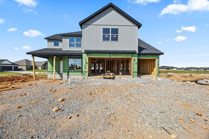 Welcome to Spring Creek Farms, located in the heart of Northwest Arkansas (Cave Springs/Elm Springs). There is something for everyone! A pool, playground & walking trails will be coming in phase 3. Shaw Elementary is just steps away. Enjoy pickleball, tennis, walking trails & more at nearby Shaw Park. Hurry to pick your favorite floor plan, lot & finishes. This neighborhood has spacious lots with many backing up to green space. Call for more details & options available. The Bellingham Plan is a two-level, 5-bed (or 4 beds with a BONUS) & a 2 1/2 bath layout designed with modern living in mind. Features include: 3 car garage, open floor plan, vaulted ceiling with beams, mud bench, gas log fireplace, custom cabinets to the ceiling, gas range with fully vented hood, built-in microwave, a butler's pantry plus a walk-in pantry in the kitchen. The primary suite is on the main level and features a walk-in shower & a free-standing bathtub for the ultimate spa-like experience.