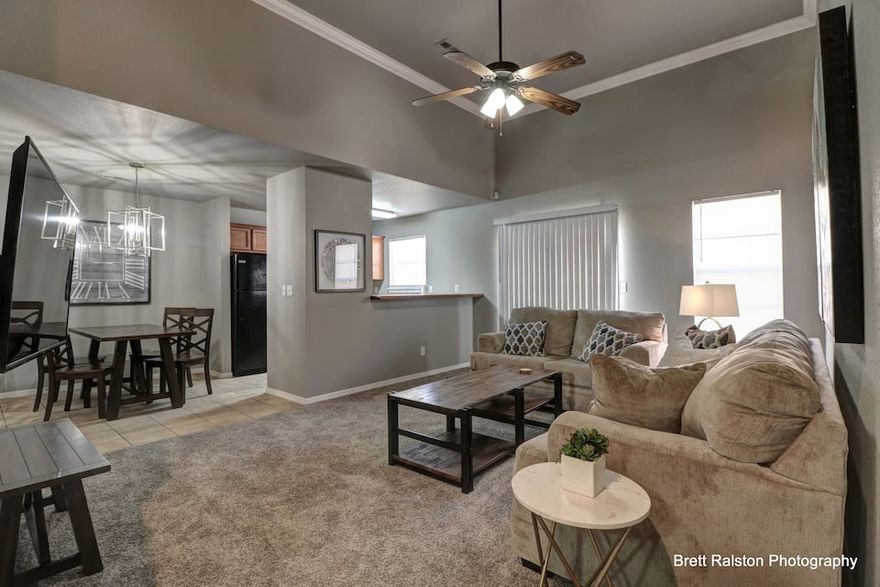 Vaulted ceilings Remodeled, 3 bedroom, 2 bath condos  located a mile from the U of A and Neighboring the trail. Clean and modern with high ceilings, crown molding, wood burning fireplace.  The 3 buildings in this section are all being updated on exterior as well. Investors more to come ask about other units located at Breeze Cove.