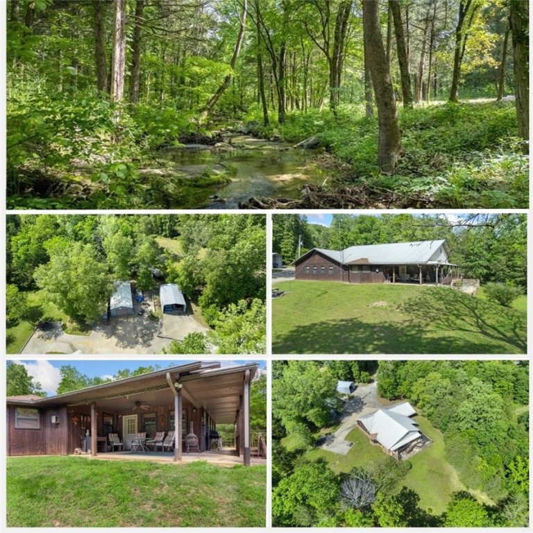 Nestled on 10 acres with two year-round creeks, this 3-bedroom, 2-bath home offers a peaceful country setting with room to explore, create, and enjoy nature. Inside, youāll find a spacious kitchen, a practical layout, and generous storage throughout. A storm cellar tucked beneath the home offers added peace of mind during seasonal weather. Outside, enjoy a garden space ready for planting, a chicken coop, and a generator for extra security during outages. The detached shop building is ideal for hobbies or storage, while the carport adds covered parking. Multiple outbuildings provide room for tools and gear. The land features a mix of open ground and wooded privacyāperfect for relaxing, gardening, or listening to the creek. Whether you're looking for room to spread out or a peaceful retreat, this property blends natural charm with everyday convenience. Located just a short drive from town, itās ready for your vision.