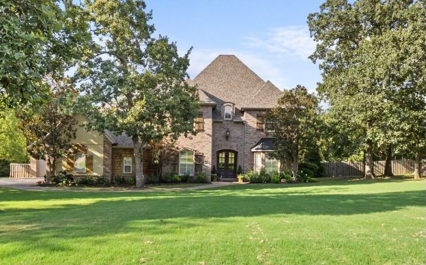 Gorgeous East Fayetteville home on a landscaped, 1 acre tract. Step out the back door of this home to a private oasis of peace & fun with an oversized gunite swimming pool complete with a turbo-slide, diving board & sun shelf. The shaded patio & extensive pool decking are an entertainers’ dream.  Inside this 4,138 square foot home boasts an expansive, open floor plan. Hardwood floors & crown molding abound the first floor. One side of the home includes a separate dining room, private study, open kitchen, and breakfast area. Across from the two-story open ceiling great room is the large, private master suite with its own sitting area & fireplace. The remaining 3 bedrooms are located on the second floor along with a playroom and a bonus room that could serve as a 5th bedroom. Owner improvements *Gunite Swimming Pool*Cool-Crete Decking *Expanded Patio Deck* Fencing Backyard* Landscaping around home & pool* Widened Driveway*New Roof 2020 *Fresh interior paint including Updated painted kitchen cabinets & hardware etc.