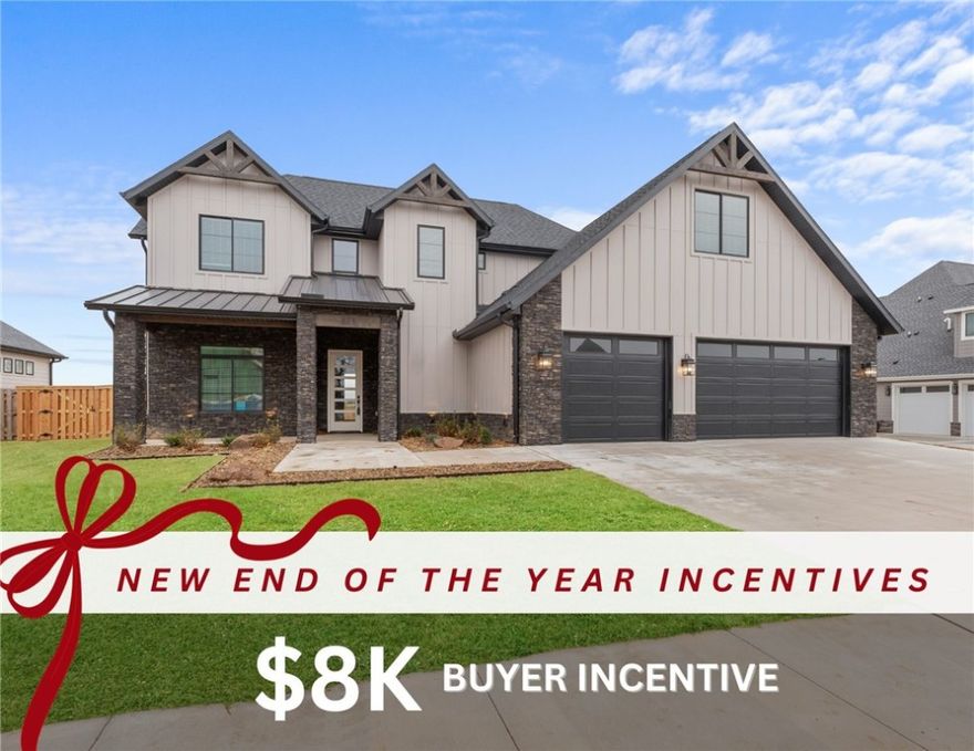 Up to $8,000 INCENTIVE- $5k from Builder and $3k from preferred lender for closing cost etc. Luxury residence, ideally situated in the highly sought-after Big Sky neighborhood. Exceptional high-end finishes that define every room. Main living area is a showcase of design, featuring beautiful wood flooring, crown molding, and striking wood beams. It centers around a sleek, linear tile fireplace that is perfectly complemented by custom built-ins. The kitchen is truly a chef's ultimate dream: it boasts a massive, custom-stained island, ceiling-height cabinetry, top-tier double ovens, gas cooktop complete with a convenient pot filler. All surfaces, including the expansive backsplash, are finished in pristine quartz. The primary suite is a retreat, featuring warm wood flooring, a stylish accent wall, and a spa-like ensuite. Private bath with a deep soaking tub, a large walk-in rain shower, and a generously sized walk-in closet with extra storage. Stylish study with accent wall, bonus room and a private, fenced backyard.