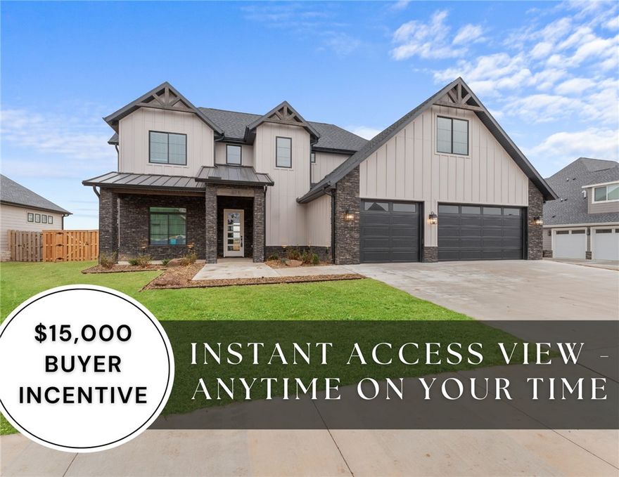 Luxury residence, ideally situated in the highly sought-after Big Sky neighborhood. Exceptional high-end finishes that define every room. Main living area is a showcase of design, featuring beautiful wood flooring, crown molding, and striking wood beams. It centers around a sleek, linear tile fireplace that is perfectly complemented by custom built-ins. The kitchen is truly a chef's ultimate dream: it boasts a massive, custom-stained island, ceiling-height cabinetry, top-tier double ovens, gas cooktop complete with a convenient pot filler. All surfaces, including the expansive backsplash, are finished in pristine quartz. The primary suite is a retreat, featuring warm wood flooring, a stylish accent wall, and a spa-like ensuite. Private bath with a deep soaking tub, a large walk-in rain shower, and a generously sized walk-in closet with extra storage. Stylish study with accent wall, bonus room and a private, fenced backyard.