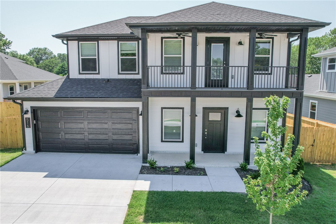 Located near downtown Rogers, shopping and all of the fun activities. Come check out this new 4 BR/2 BA home with an open floor plan. Owner's suite and den/office/4th bedroom on the main level. Great storage though out. The covered patio provides a great place to relax and enjoy the outside and has access from both the owner's suite and the living room. Agent owned.