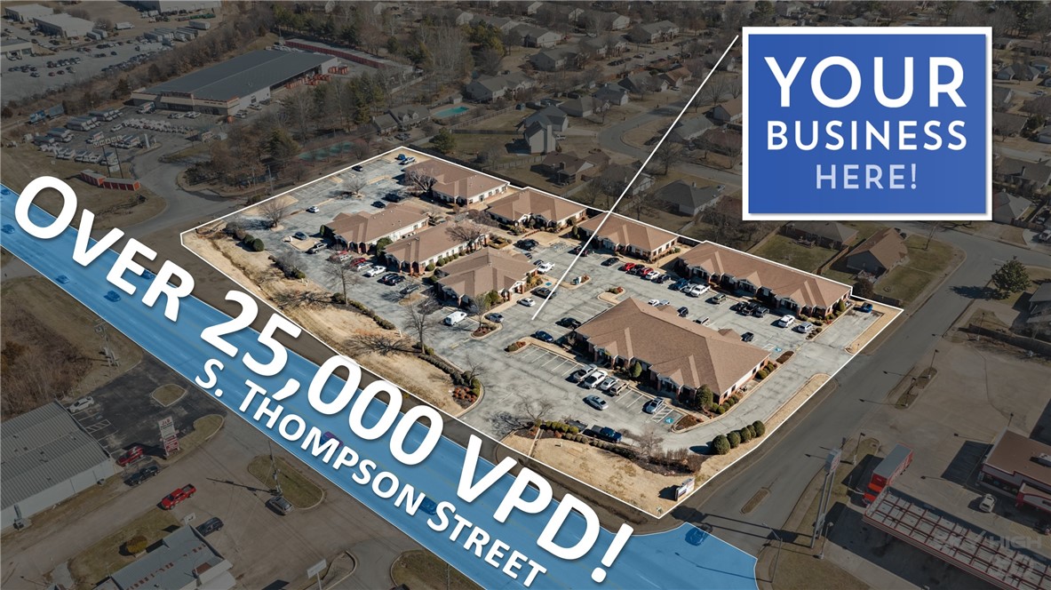 Springdale Business Center provides a flexible arrangement for most any type of general office user. There are 8 Buildings on the premises being professionally managed. The rate at $14.50 PSF modified gross includes everything except for the tenant pays their own gas/electric bill. There is also a $40 fee monthly for trash and water. The premises is located along 71 Business providing for ample exposure and easy visibility for potential customers of the office tenants. The property is just 1.3 miles south of the 412/HWY 71B intersection. The location is truly central as you can get to Fayetteville in less than 5 minutes and Lowell in ten minutes or so. The office park is in excellent condition and professionally managed. Suite D104 is a well maintained suite totaling 2,928 total sq.ft and can be easily easily adapted to fit just about any business! Need Additional Room? The adjacent suite D102/D103 is also available! Act Now! This rare opportunity will not last long!
