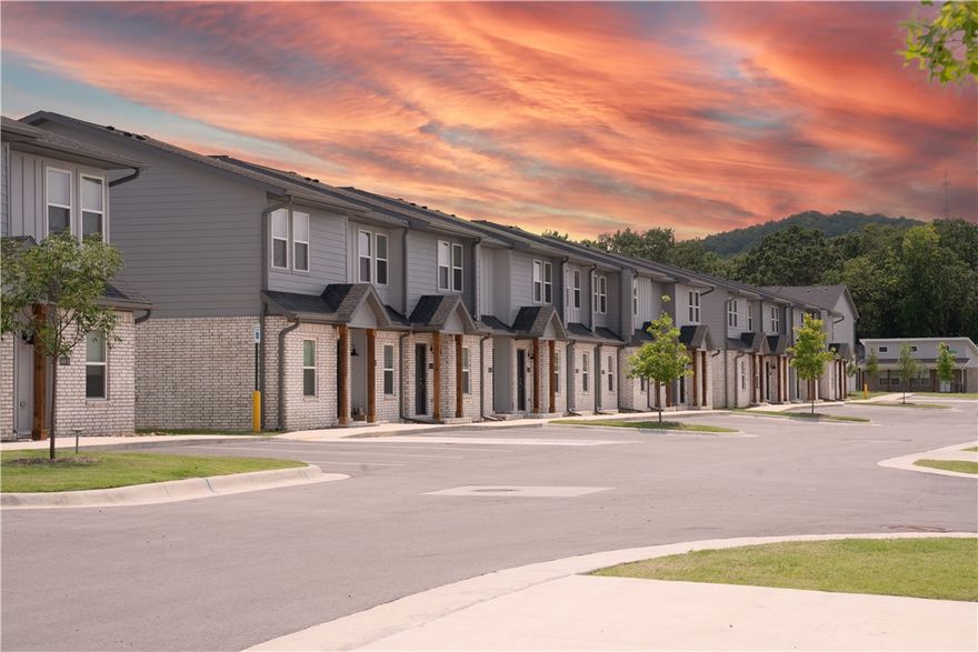 Brand New 2 BR/2.5 BA townhome just minutes from the U of A. Refrigerator, stove, dishwasher, microwave and washer/dryer included. All electric home. Luxury vinyl plank throughout, except for carpet on the stairs. Neighborhood has a community pool and a dog park. Pets welcome with a $500 non-refundable pet fee and monthly pet rent of $25 per pet. Breed restrictions do apply. Agent owned.