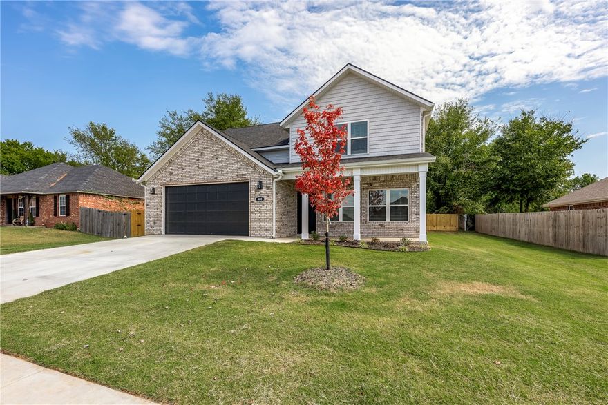 Meticulously designed & expertly crafted, this all-brick home radiates sophistication & modern charm. Nestled in a well-established neighborhood, offering a true sense of community & belonging. Step into a spacious, sunlit open living area featuring elegant wood floors. The home seamlessly blends quality & style with custom cabinetry & granite countertops throughout, enhancing functionality & aesthetic appeal. The eat-in kitchen, centered around a generous island, provides the ideal space for family gatherings & entertaining guests. Offering 3 bedrooms, 3.5 baths & a versatile bonus room, this desirable property provides ample living space for any lifestyle. Outside, a covered outdoor living area awaits, while the insulated garage & ample attic storage offer practical conveniences. Not to mention, this new construction includes valuable upgrades such as extra insulation, radiant roof decking, blinds, gutters & a fully sodded yard. Designed for comfort, value & lasting enjoyment, this home is a complete package.