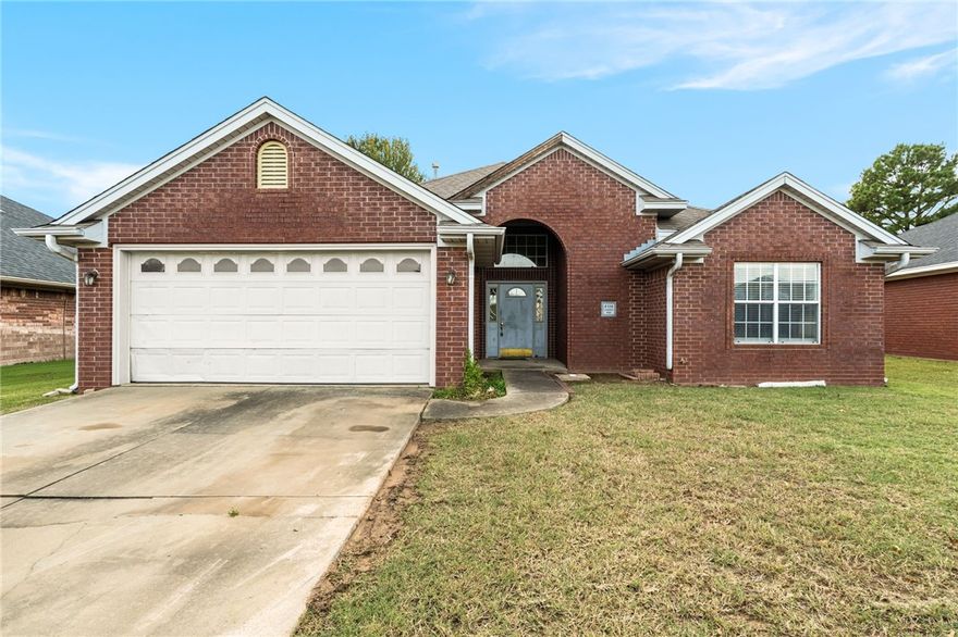 Welcome home to 6416 Galven Way – This home is Sold As Is at an Exceptional value in South Fort Smith! Built in 1999, this spacious one-level residence offers approximately 1,793 sq ft of comfortable living in Remington at the Park subdivision. Step inside to discover a bright and open floor plan, where a welcoming foyer flows seamlessly into the expansive living area, featuring large windows that invite in natural light. Primary bath with 2 walk in closets, seperate laundry room, and tons of storage. Outside, you’ll find a nice, fenced backyard perfect for outdoor fun, gardening, or simply relaxing. This property is ready for its next chapter—whether you're looking to settle in, invest, or upgrade in the future. Schedule your showing today and make 6416 Galven Way your own. Buyers' due diligence to inquire about school districts, taxes, etc. The seller has not occupied this home; all information will need to be verified by the buyer through inspection or by contacting the appropriate third parties.
