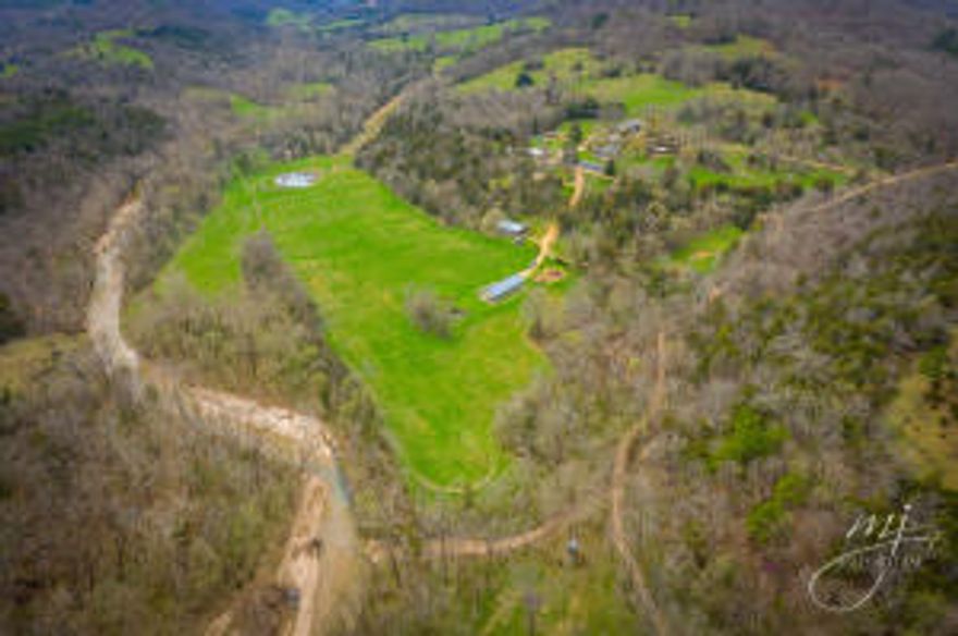 One of a kind property nestled in the Ozarks in the Keels creek valley. A truly unique opportunity to continue the legacy of organic growth and living. Self sustained organic farm with live water and peaceful environment. comes with aquaponics green house, large hoop house, and three garden spots with lots of room to grow. They raise grass fed beef, pork, goats, meat chickens and laying hens, and has possibility for fresh fish. 1500' of Keels creek with 2 large year round springs and another Branch. Fruit Trees include 4 kinds of apple, 2 kinds of cherries, (one sweet and one sour - eating and canning) Peach, nectarine, pear, crabapple, and other miscellaneous fruits. Berries include blackberries gooseberries strawberries elderberry and 5 kinds of blue berries and grapes.