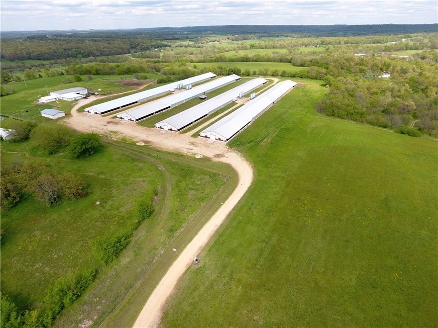 *BIO SECURE AREA DO NOT ENTER THE PREMISES WITHOUT PERMISSION BY APPOINTMENT ONLY * This is an ALL in/ALL out turkey operation with current Cargill contract; houses are 66x700's. This operation is 2 years old, Cargill has an evergreen contract (continues). The farm is pristine, immaculate farm, top producer for Cargill, rare opportunity/rare find. This farm is NOT comparable to a chicken operation (income is not figured the same way and cannot be calculated the same way). Cargill pays for EVERYTHING... wash down,new shavings (every flock),propane allowance (this farm is on Natural Gas), this farm is paid by head (not lb), 3 guaranteed flocks a year. Agent owned/operated. Gross is available; explanation of income will be necessary. There is an office with 5 rooms (offices) and a kitchen area, 3 half baths. 2 wells to the ruby, city water to the shop (not to pltry), there is an incinerator, and add'l shop area (large shop) h20 storage tanks (8) and water treatment system (paid for by Cargill), it is on Agri-Alert.