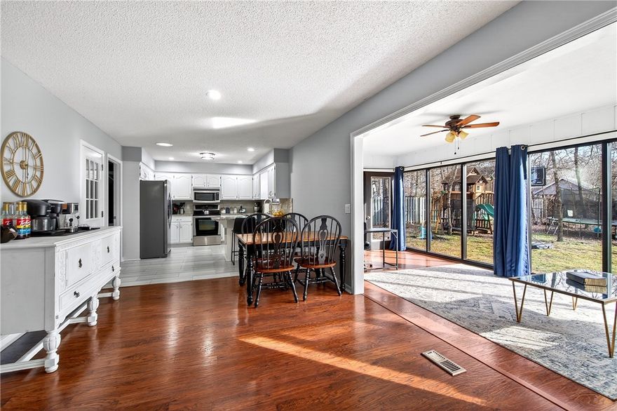 Less than one mile from OZ Trail Bike Park, this home is the ideal location for mountain bikers, short-term rental investors, or anyone looking to purchase a home in a convenient location here in Bella Vista. Not only located near the top of the OZ Trail lift, but also less than a mile to Hwy 71. This homes large sunroom fills the space with natural light. The sunroom overlooks the flat backyard and wooded area behind the property. All bedrooms have large walk-in closets. The garage is oversized, large enough to fit your fishing boat or a workshop space. The garage also has a side door that leads out to the backyard. Each room of this home is spacious, including your laundry room and the unfinished basement which provides 340 square feet of storage. When winter rolls back around the wood burning stove (hard to find this feature) will keep you warm. Come enjoy your morning coffee in the sunroom before you head out to OZ Trails for a day of fun!