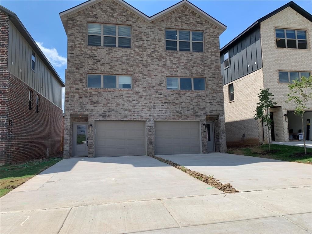 Great location across from the newly remodeled Osage Park, Lake Bentonville, and Bentonville airport (private planes, minimal noise). Quick access to Climb Bentonville, Bentonville Brewing, Walmart HQ, and Bentonville Square. The second level offers an open living room with great lighting and modern fixtures. The kitchen features white painted cabinets and quartz countertops for a sleek, modern look. The primary bath has a marbled walk-in shower and double vanity. The third floor includes 2 guest bedrooms, a full bath, small office, and large storage room. The main level has a tandem 2-car garage, additional storage, and access to a fenced-in backyard with a patio slab. Must provide your own stackable washer/dryer. Fireplace is non-functional. ** $250 non-refundable pet fee per pet and $35 pet rent.**