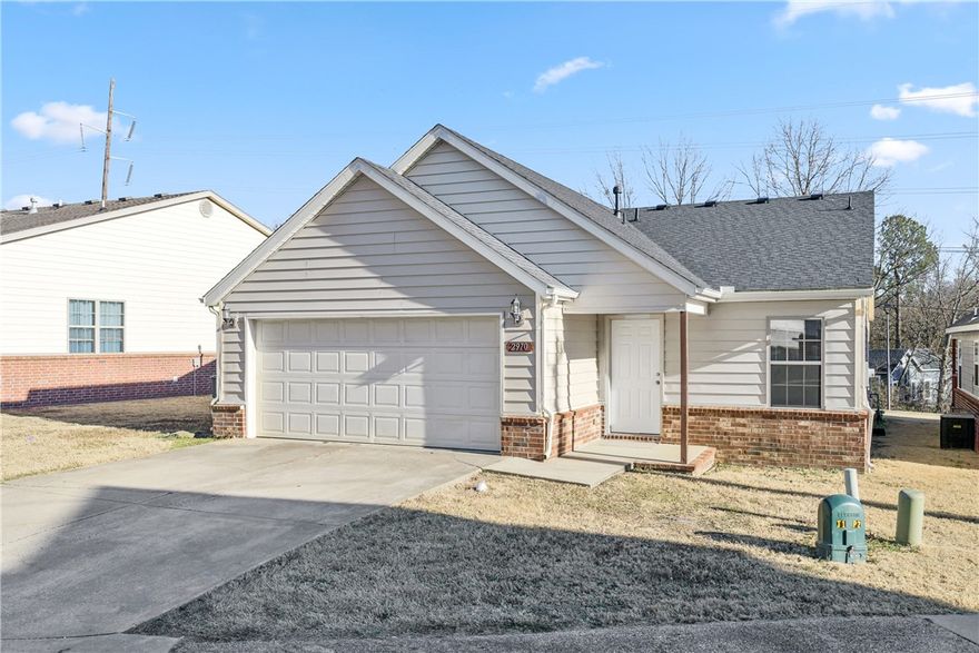 Located in Fayetteville, AR, this 3-bedroom, 2-bath home offers a spacious open layout that makes everyday living and entertaining simple. The kitchen comes with all appliances included for move-in convenience, and sliding easily to the outdoors, a nice covered patio extends your living space for relaxing or dining outside. Positioned in an ideal location, the property combines practical finishes and functional flow for comfortable living.