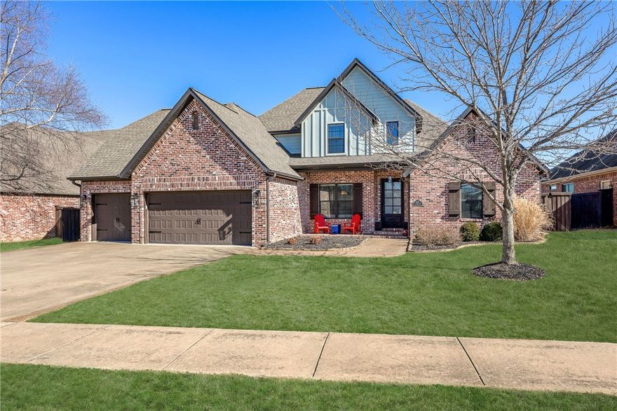 Beautifully maintained home in sought-after Silo Falls, just a short walk to Fairview Elementary and minutes from the Razorback Greenway Trail.  The home backs to wide open space offering a private, peaceful view.  The primary suite is conveniently located on the main level, while all three additional bedrooms are upstairs along with a huge bonus room- ideal for a kid's playroom, media room or flex space.  An amazing location paired with a well-cared-for home in one of Roger's most desirable neighborhoods. Community pool and playground    Showings to begin Friday Feb 13th.   Sellers request to close after April 3rd.