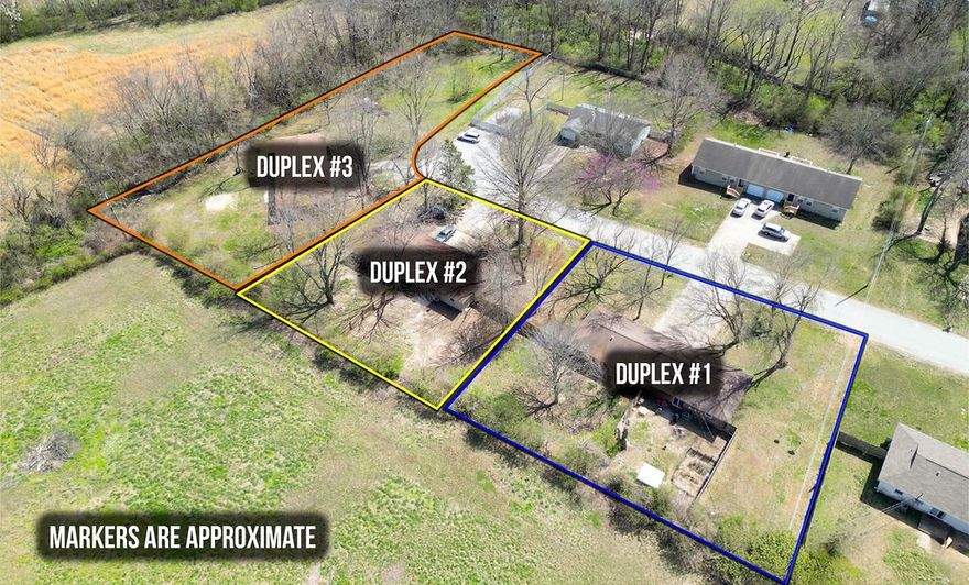 This investment opportunity consists of 3 separate duplex buildings, offering a total of 6 rental units. Currently, 4 units are occupied, with the remaining 2 available for viewing. Each unit sits on its own individual parcel, with Duplex #3 having the largest lot. All units are the same floor plan, offering 2 bedrooms and 1 bathroom, as well as an attached carport.
At present, all four tenants are on month-to-month leases and are interested in continuing to rent. The current rents are $775 for three of the units and $1050 for the fourth with reasonable expectation that rents could increase. Each unit has its own unique specifications, including differences in roof and HVAC age, as well as varying degrees of updates. A detailed list of these features can be provided upon request. Note that the painted paneling pics are from Duplex 3 and wood paneling from Duplex 2. For a better understanding of the layout and the parcels, be sure to ask for the video tour, which includes aerial footage of the property.