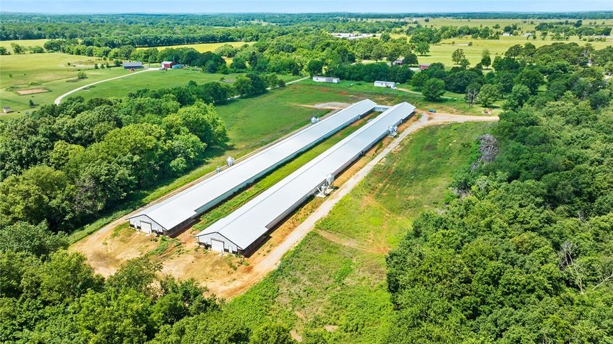 Great Tyson Hen operation built in 2021 with 40x620's, this farm is in tip-top condition and well maintained! There is a shower-in/out in the poultry houses, there is a work-out room, water storage tank, the property has a mobile home for the owner or farmhand! 20 ac mol with new survey - the southern portion of a larger tract - a new drive will be negotiated with an agreeable offer. Let's talk!

There is an adjoining property for sale see mls 1311734