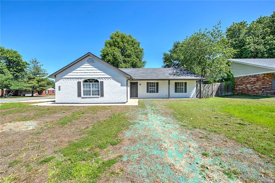Completely remodeled 3BR/2BA home on a desirable corner lot in Fayetteville! This move-in ready home has been updated inside and out with fresh paint, new flooring, appliances, lighting, plumbing fixtures, countertops, blinds, sinks, toilets, switches, plugs, and patio door. Exterior improvements include painted brick, new soffit, fascia, and siding for great curb appeal. Enjoy the privacy-fenced backyard and convenient location close to shopping, dining, schools, and everything Fayetteville has to offer. A must-see