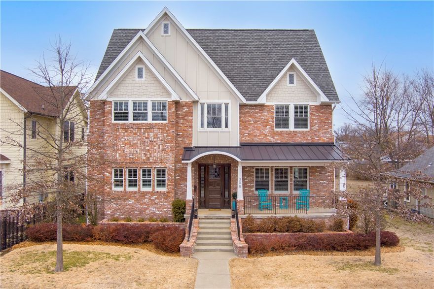 Welcome to Downtown Bentonville living at its finest! This beautiful 3,399 sq. ft. home sits on .21 acres with an additional 637 sq. ft. ADU (total of 4,036 sq. ft. making the whole property $495/sf) located directly behind the home. The first level of the main home is open-concept with the entry flowing into the living area and kitchen. Continuing on the main level, retreat to the cozy primary en-suite featuring 12 ft ceilings opening to the luxurious laundry room and storage area. Entertain outdoors in the 880 sq. ft. covered and enclosed back patio with an outdoor kitchen, TV and wood-burning fireplace. The additional dwelling unit (637 sf) located on the property features an open living area, kitchen, bed, and office space ideal for an AirBNB or a rental investment. A cozy and intimate vibe of this traditional yet modern home includes historical features that make it timeless. This stunning home has it all and is located only 3 blocks from the Downtown Bentonville square and 2 blocks from the Ledger.