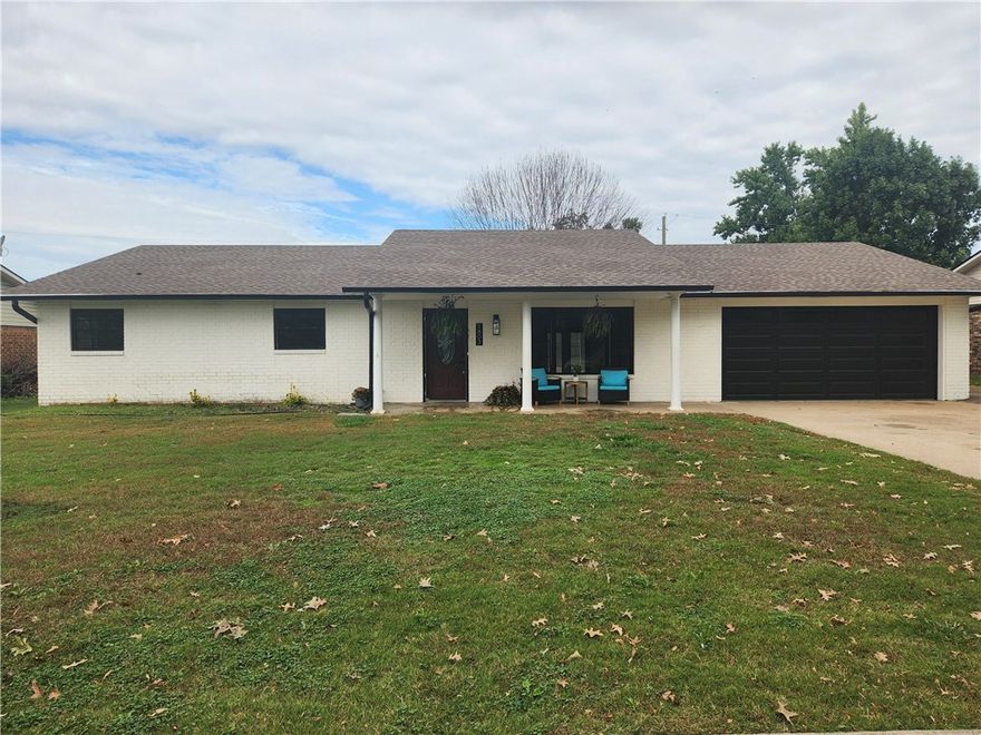 Welcome to this charming and completely remodeled 3 BR/2BA home located just minutes from the home offices of Walmart and Sam's Club. Offering 1838 sq.ft. of comfortable living space, this home blends modern updates with cozy charm. The inviting living room features a wood burning fireplace,and the tile flooring throughout the main areas for easy maintenance, with plush carpet in the bedrooms. The updated kitchen boasts granite countertops, a large counter bar for seating, with ample storage- ideal for cooking and entertaining. A large laundry room with pantry cabinet adds extra convenience. Step outside to enjoy the private backyard oasis,complete with a fire pit and above ground pool,perfect for gatherings and outdoor fun. Additional highlights include a 2 car garage with extra parking pad on the side. This home combines comfort, convenience,and location-just a short drive to shopping,dining,and major employers in Bentonville. All appliances are provided for tenant use. Owner to manage with approvided Applicant.