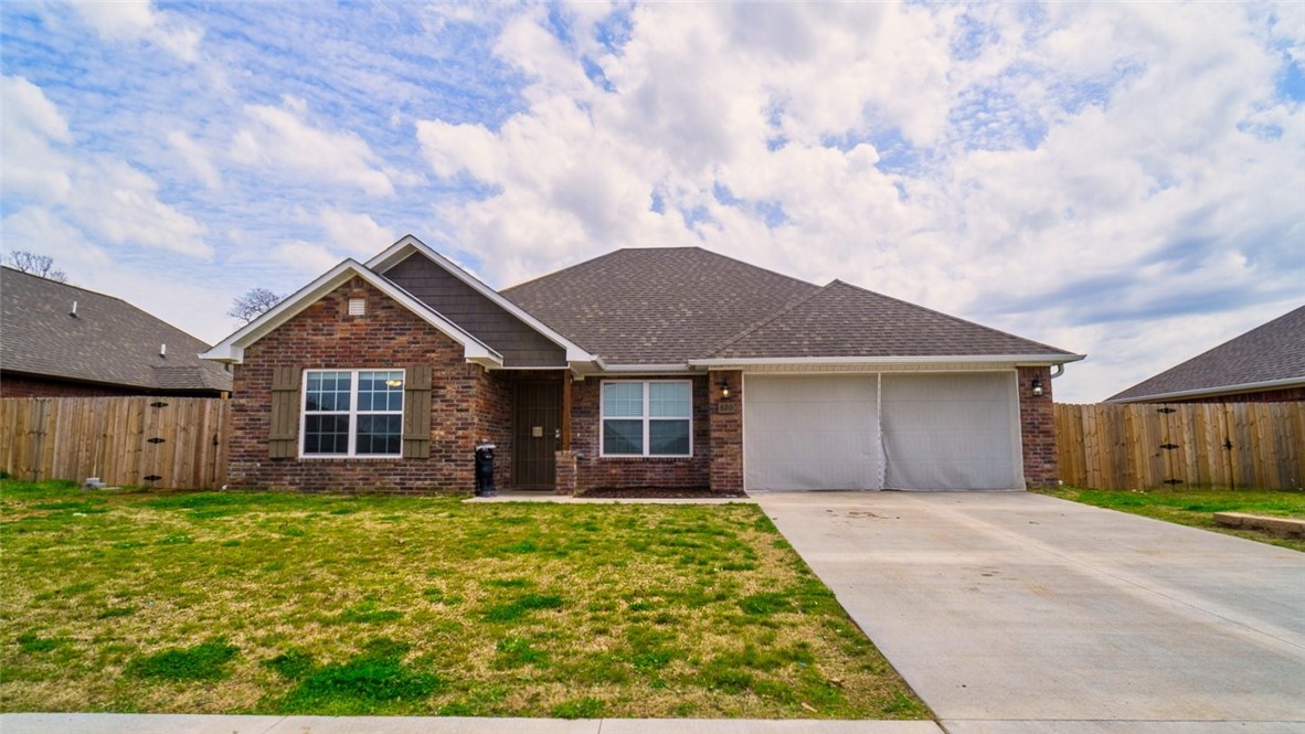 New Gentry Community! Zero down, Rural Development Loan available for eligible buyers! This 4 bedroom, 2 bathroom home boasts 1,634 sq feet of new construction. Beautiful dark stained cabinetry and flooring provide a sense of elegant living throughout the home. Attached 2 car garage and ample closet space for this home. Home includes: Full Blinds, Stainless Steel Appliances: Range, Dishwasher, Microwave and Garbage Disposal. Refrigerator, washer and dryer are not included.
Storage shed in the back is negotiable but seller is financing and has a balance.
