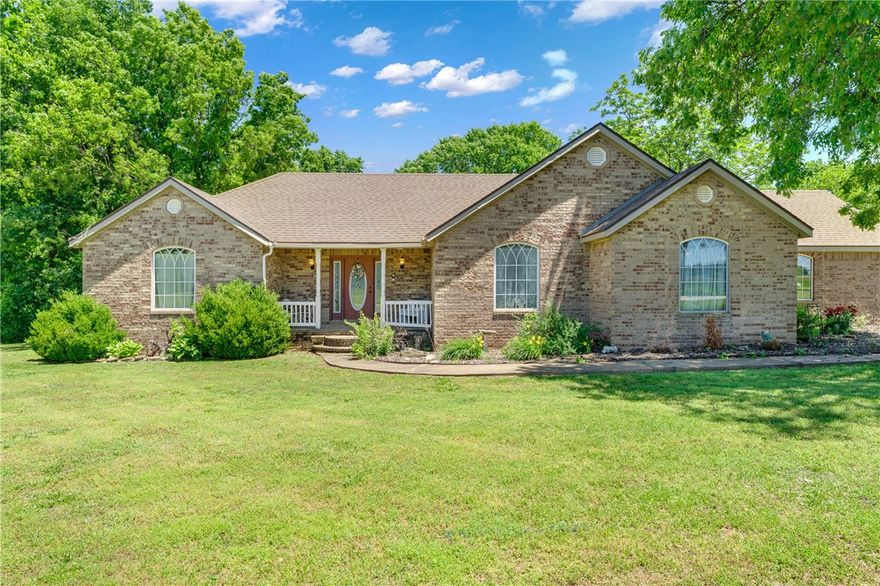 Experience the best of both worlds in this inviting 3-bedroom, 2-bathroom home set on a spacious and private 2.01-acre lot. An open floor plan welcomes you inside with a bright living area that flows effortlessly into the kitchen—complete with modern appliances, ample cabinet space, and a functional layout perfect for everyday living or entertaining. Retreat to the generous primary suite featuring a jetted tub, walk-in closet, and plenty of natural light. Two additional bedrooms provide flexibility for guests, family, or creative use. Just a few steps from the main home, a detached office offers the ideal space for remote work, hobbies, or a quiet studio. Outdoors, you'll find room to grow and unwind—whether you're hosting summer BBQs, planting a garden, or simply enjoying the peaceful backdrop of open sky and mature trees. With nearby access to parks, walking trails, and community amenities, this property offers a rare combination of seclusion and convenience in a beautiful setting. *1% Preferred lender Credit*