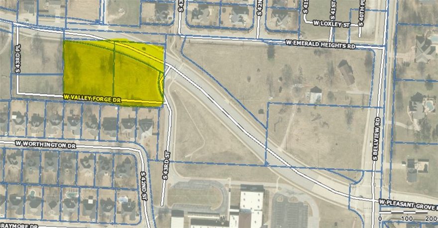 1.97 acres with frontage on W. Pleasant Grove Road. The property is just west of and within walking distance to Bellview Elementary surrounded by upscale neighborhoods and close to all that is going on in Rogers! 0.5 miles to the Razorback Greenway; 1 mile from I-49, restaurants and shops; and 2 miles from The District at Pinnacle Hills. Mostly flat and cleared land at the intersection of W. Pleasant Grove and S. 42nd.
