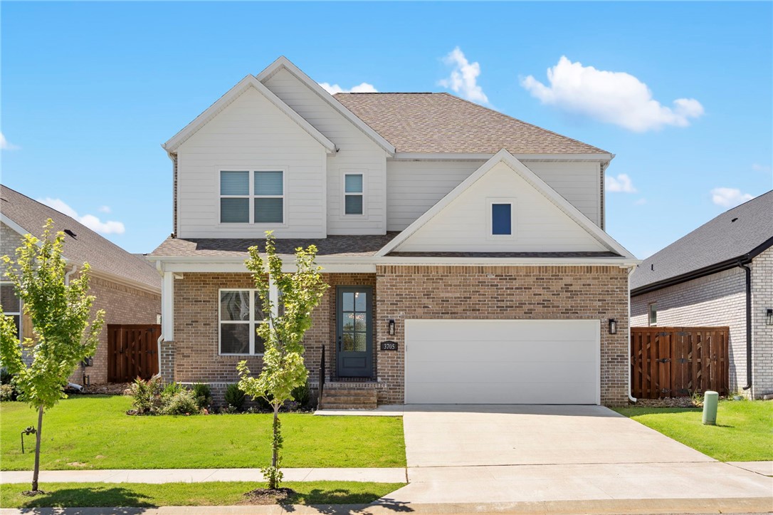 Fall in love with this move-in ready, like-new home in Bentonville’s highly sought-after Aurora subdivision! Located in a prime location just minutes from parks, schools, and trails—and zoned for top-rated Bentonville Schools. This spacious 2-story Harper Plan offers an open-concept layout, front-load garage, and designer finishes throughout. The gourmet kitchen features quartz countertops, Frigidaire Pro appliances, gas cooktop, walk-in pantry, and a large island—perfect for entertaining. Enjoy touches like a shiplap accent wall in the primary suite and a beautifully designed fireplace mantel. Step outside to your covered patio and spacious backyard—ideal for relaxing or hosting. Resort-style amenities include adult and family pools, splash pad, dog wash, fitness course, sports court, clubhouse, and playground. Don’t just take our word for it—come see this stunning home and vibrant community for yourself!