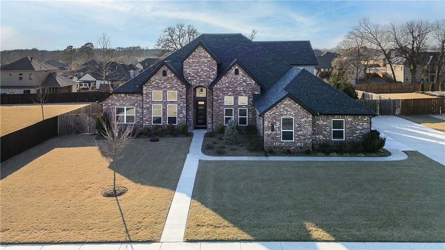 This 2020 built Home is Where You Belong! Featuring 5 bedroom 3.5 bath, dedicated office, walk-in pantry, laundry room with sink and mud room storage.  This kitchen is where you want to be featuring a double oven, 5 burner gas range with pot filler, stainless steel appliances and an oversized island.  Walk from your kitchen to your formal dining room through the arched ceiling of the coffee bar/ bar area.  4 bedroom 3 full baths on the main level, second level features 16x16 bedroom with half bath or bonus room.  Attic storage with easy access from the second level.  Low maintenance landscaping features with irrigation system.