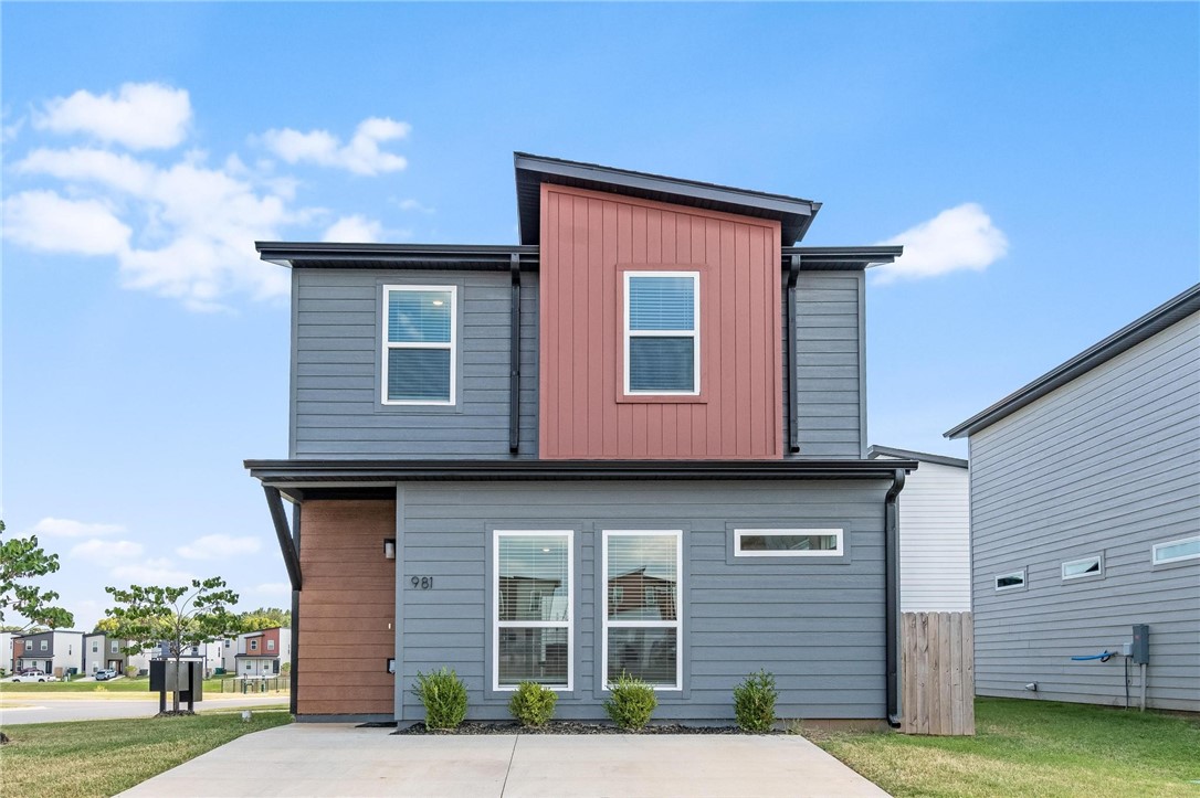 This stunning modern two-story home on one of the largest lots in the neighborhood, right on the corner for extra parking offers style, convenience, and low-maintenance living. Featuring granite countertops throughout and sleek stainless steel appliances, the kitchen and bathrooms deliver a touch of luxury. A half bath downstairs adds extra convenience for guests and everyday living.
Enjoy the ease of low-maintenance finishes so you can spend more time enjoying life. Located less than 10 minutes from the Walmart Home Office and just steps from neighborhood parks, this home blends comfort with a prime location. Perfect for anyone seeking modern amenities with quick access to work, shopping, and outdoor recreation. All appliances to convey with an acceptable offer.