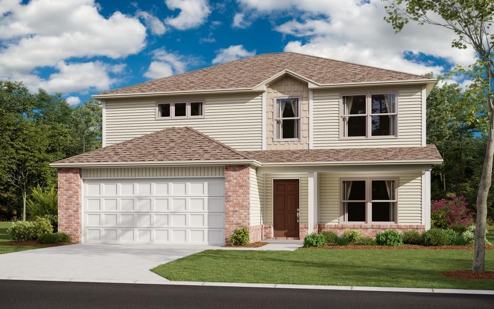 Welcome home to Crystal Springs, New Construction 4 bedroom, 2.5 bath with a bonus room, in a great location, with granite counter tops in the kitchen, large covered patio, recessed lighting, ADA front door, .75 covered brick home, and a walk-in-shower. Ask how you can receive $3000 in closing cost paid a preferred lender. NOTE: Parcel #'s will be assigned upon final plat, also pictures of homes and options are renderings.