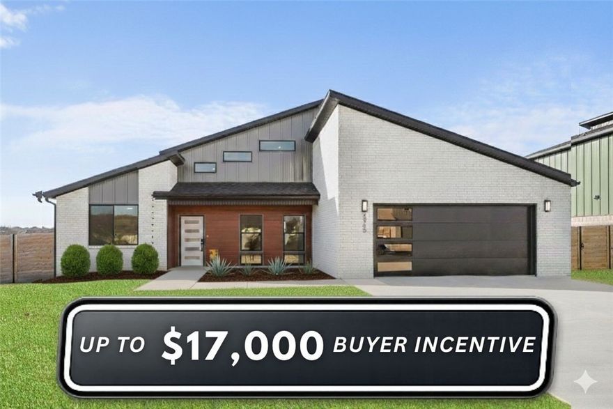 Experience modern luxury in this stunning new construction home, designed with high-end upgrades that far surpass the standard. Perfectly situated near C.L. "Charlie" and Willie George Park and top-rated schools, this open-concept masterpiece features a lavish living room with soaring ceilings and massive windows that flood the home with natural light and LVP flooring throughout the main living areas. Chef’s kitchen is a showstopper, boasting custom floor-to-ceiling soft-close cabinetry, quartz countertops, a butcher block island, pot filler, pantry and premium smart appliances—including a 5-burner gas range, upgraded microwave drawer, refrigerator and vented hood. Retreat to the secluded primary suite for a spa-like experience featuring a frameless glass tile shower, double sinks, smart mirrors and walk in closet. Every detail has been considered, from the epoxy garage floors with an EV charger to the gutters with rain chain, ecobee smart thermostat, mud room with storage, fully fenced yard and covered back patio.