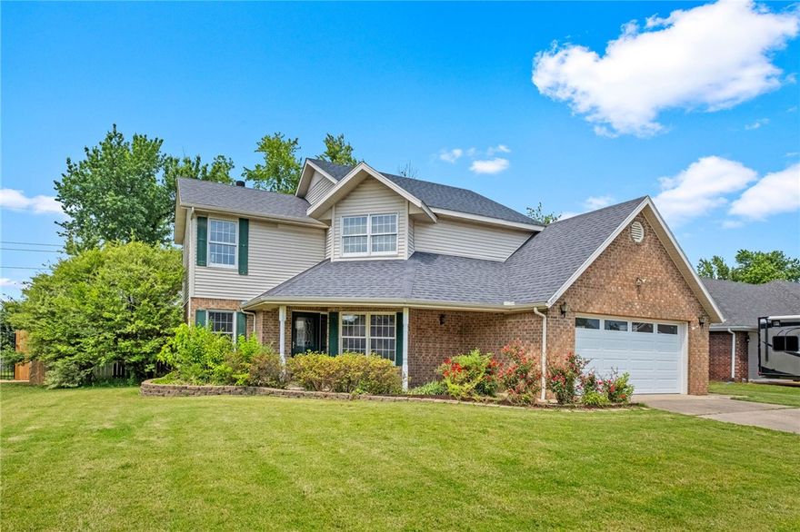 Backing up to a peaceful green space, this home is tucked in the back of centrally located Whispering Timbers. This home presents an exciting opportunity to create value in a highly desirable & loved location. The home features a dedicated office, a large light-filled family room for gathering, and generously sized bedrooms with spacious closets & built-ins for exceptional storage. Granite counters & stained cabinets add timeless appeal in the kitchen. Engineered wood floors & ceramic tile throughout the downstairs provide a solid foundation for future updates & personalization. Enjoy the privacy & natural backdrop beyond the home from your expansive deck with room to create your outdoor retreat. Access Cambridge Trail up the street to connect to the Greenway. Perfectly located near Walmart HQ, shopping, dining, entertainment, I-49 and NWACC as well as quick access to DT Bentonville & DT Rogers. Whether you’re seeking a home to personalize or an investment opportunity, this offers location, space & possibilities.