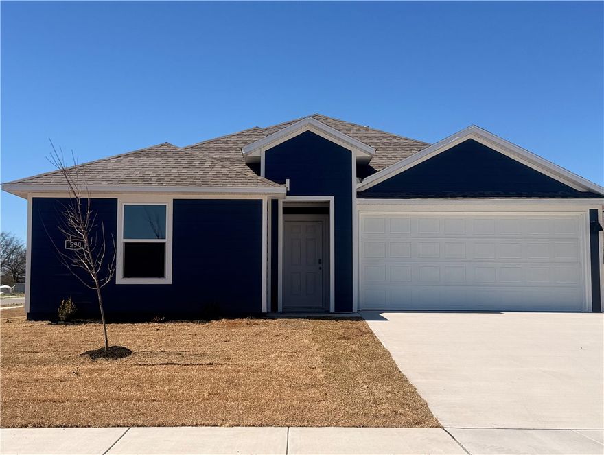 Sold before print! Fabulous Fargo plan in Selah Meadows, our newest home community situated in the heart of Prairie Grove. Each home in Selah Meadows is meticulously crafted with attention to detail, creating a space that feels both luxurious and welcoming. From the moment you walk through the door, you'll be greeted by modern features and spacious layouts that cater to every lifestyle. Our homes boast premium finishes and thoughtful designs, ensuring that you'll be stepping inside your own personal oasis. These homes will be complete with LVP flooring throughout, wood shelving in all closets, pantry and utility room. Kitchen will have granite countertops and stainless-steel appliances! Bedroom one bath will have granite countertops, double sinks, and a walk-in shower. Home will have a Garage Door Opener, and a Landscape package. Home will have Beautiful 4 Sides Hardie Siding®.